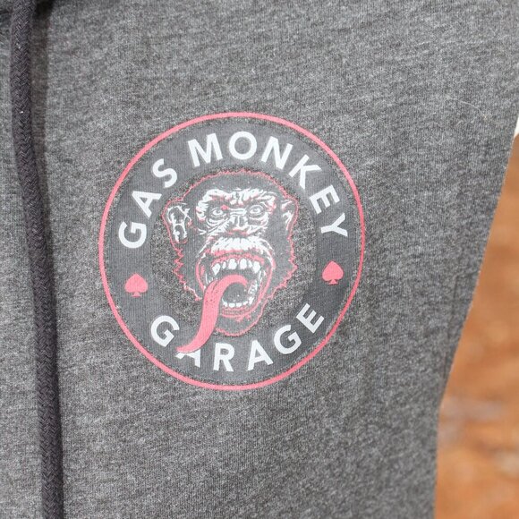 Gas Monkey Women’s Grey Hooded Muscle Tank, Size small - Picture 3 of 9